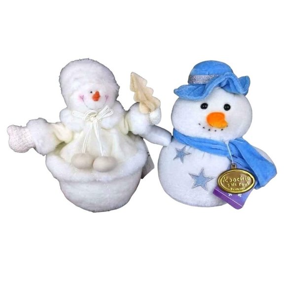Russ & Halsall Other - Snowman Plush Lot Of 2 Russ Berrie Christmas Judy Lynn Koochie Halsall New UK